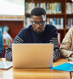 Student on laptop