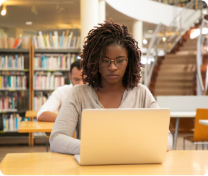 Student studying